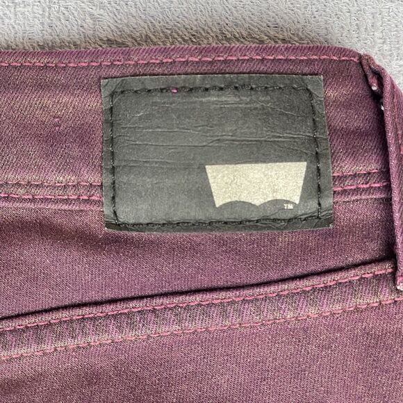 Levi's Legging Jeans Women’s 31 Purple Gold Glitter Mid-Rise Zip Closure - Picture 7 of 16